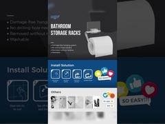 14.5cm zelfklevend helder toiletpapierhouder PET PC-rol ISO 9001