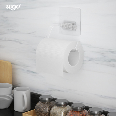 De zelfklevende Muur zet van het het Toiletpapierbroodje van Badkamersreeksen Duidelijke de Houderstribune op
