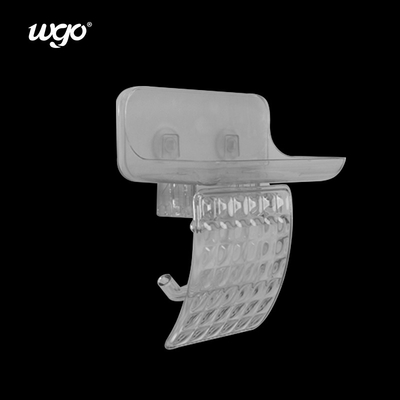 WGO Transparante badkamer Wandmontage Toiletpapierhouder Tissue Roll Dispenser met telefoonopslagplank