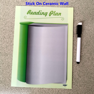 Pvc-Muur zette de Zelfklevende Whiteboard-Jonge geitjes van de Stickerkantoorbehoeften Schrijvend op Raad