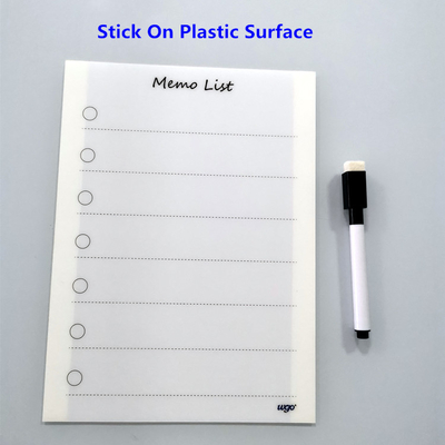 8.5x11 Droge de duim wist de Zelfklevende Whiteboard-Stroken van de Bladenpvc WGO Band