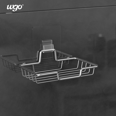 Stalen zelfklevende zeepbakjes Sponshouder Dispenser Badkameraccessoire Wandgemonteerde zeepbakjehouder